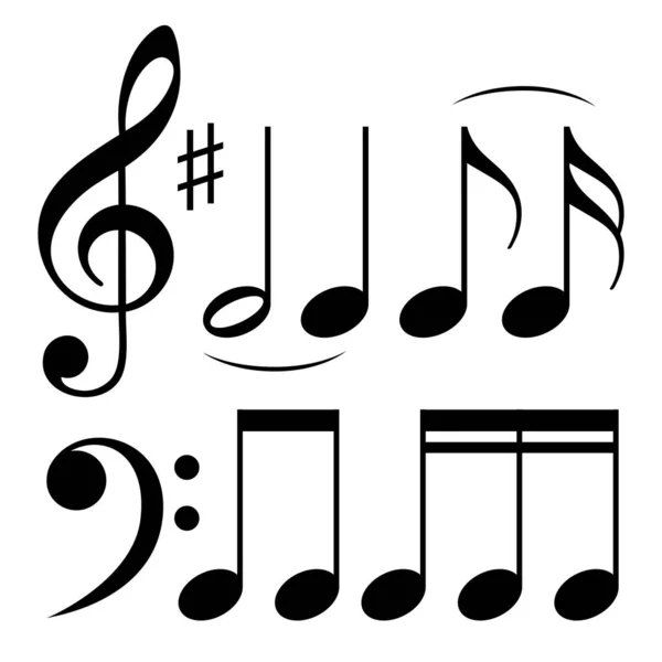 Notas musicales — Vector de stock