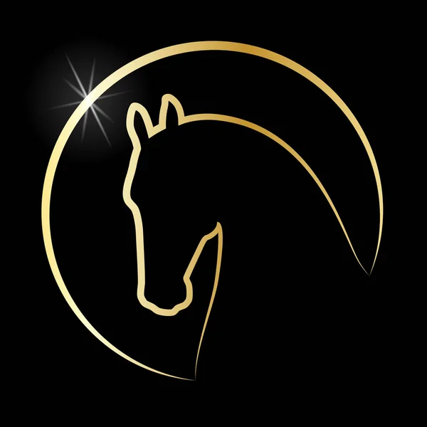 Złoto konia — Wektor stockowy