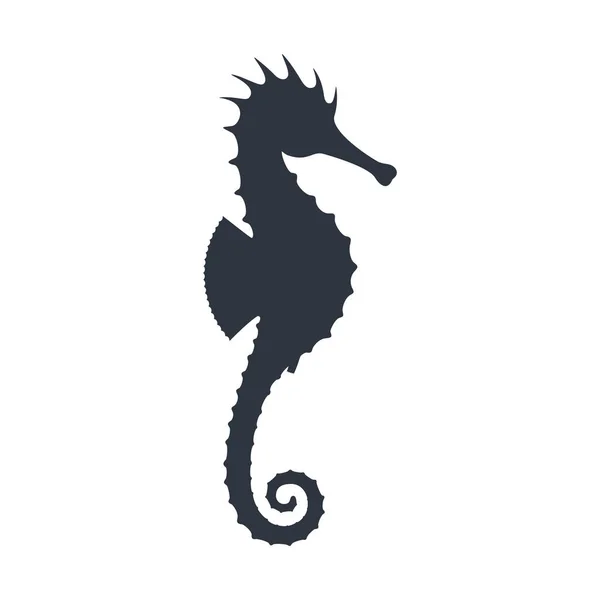 Seahorse silueta — Stockový vektor