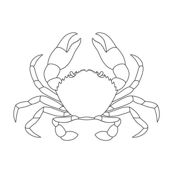 Silueta de cangrejo — Archivo Imágenes Vectoriales