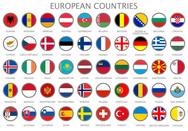Bandiere europee — Vettoriale Stock