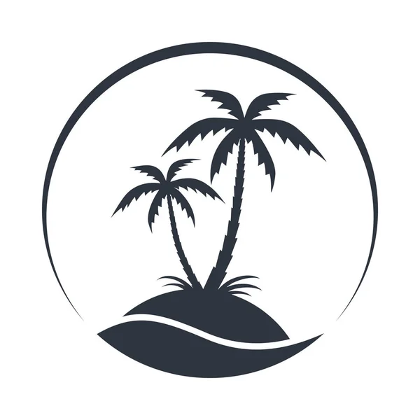 Símbolo ilha —  Vetores de Stock