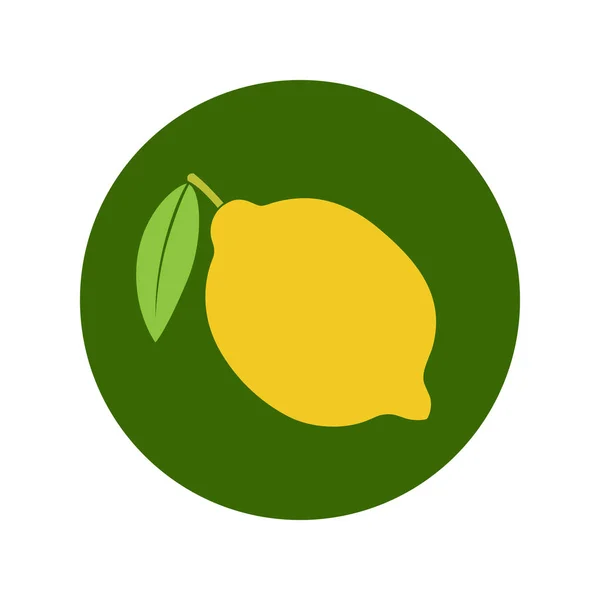 Lemon in the circle — Stock Vector