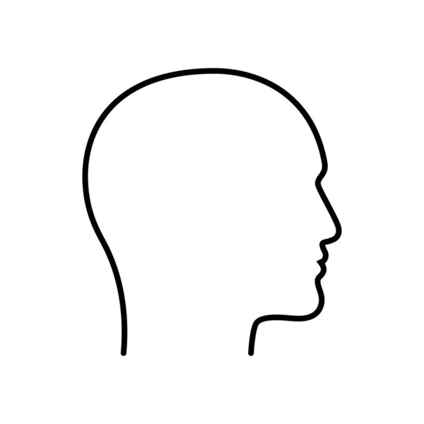 Contour head — Stock Vector