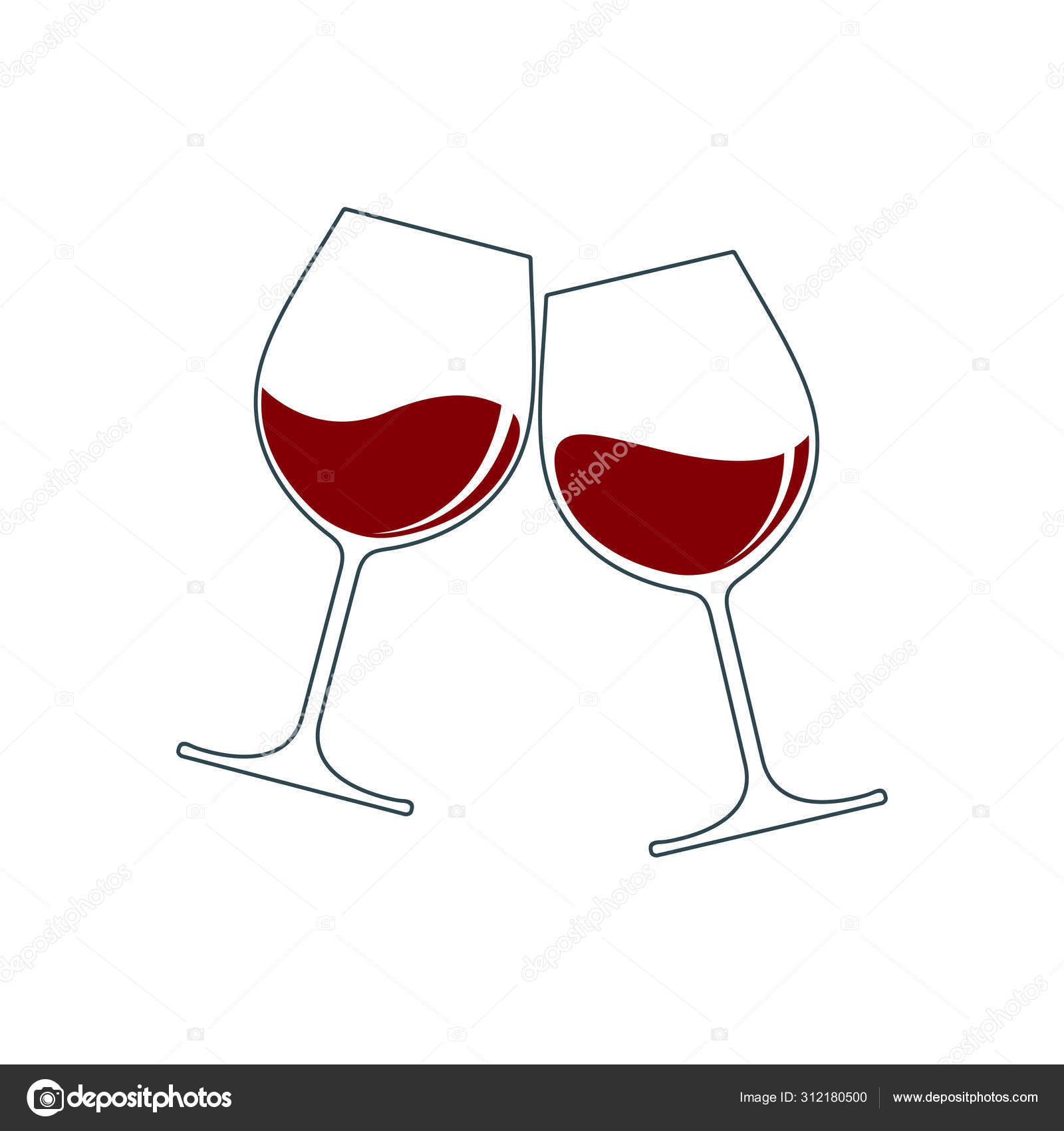 Clink wine Vector by 312180500
