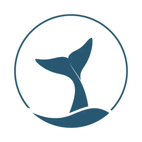 Logo cola de ballena — Archivo Imágenes Vectoriales