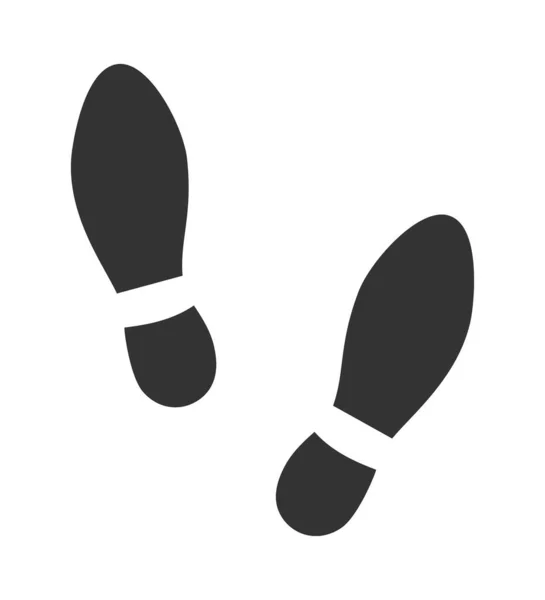 Jejak Sepatu Ikon Grafis Jejak Kaki Tanda Sepatu Terisolasi Pada - Stok Vektor
