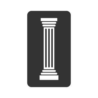 Sütun grafik simgesi. Sütun işareti beyaz arka planda izole edildi. Logo. Vektör illüstrasyonu