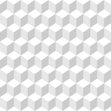 Altıgen ızgara kusursuz arkaplan. Tek renkli geometrik tasarım. Küp mozaiği şekillendirir. Vektör illüstrasyonu.