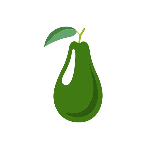 Avocado Graphic Icon Sign Isolated White Background Symbol Avocado Leaf — Stock Vector