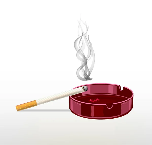 Fumar Cigarro Dano Fumar Mata Corpo Humano — Vetor de Stock