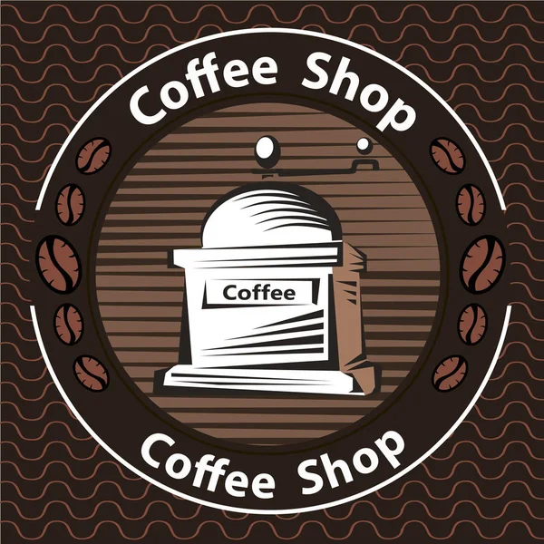 Logo Café Ilustración Vectorial Diseño Del Conjunto Emblemas Sobre Fondo — Vector de stock