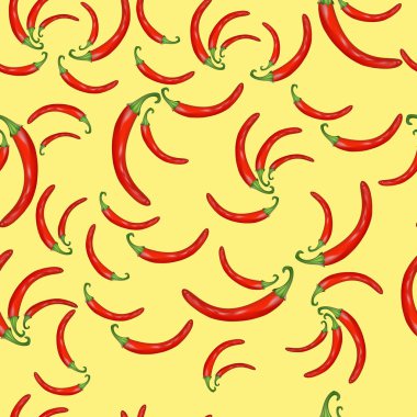 Vektör sorunsuz arka plan, kırmızı biber