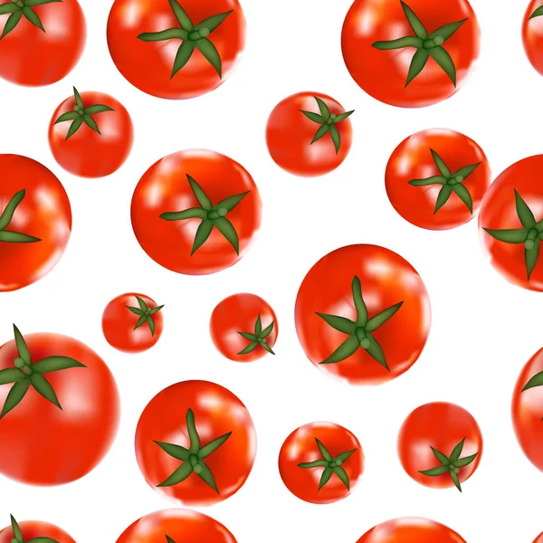 Fondo Sin Costura Vectorial Tomates — Archivo Imágenes Vectoriales