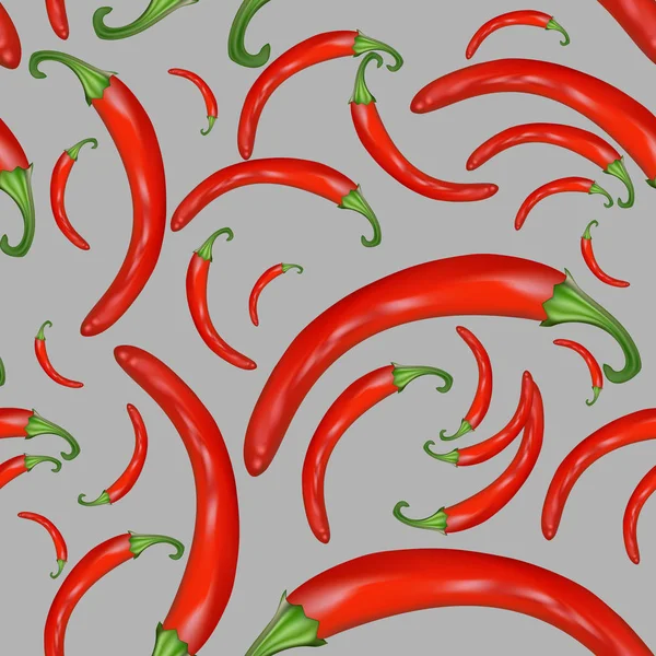 红辣椒矢量无缝背景 — 图库矢量图片