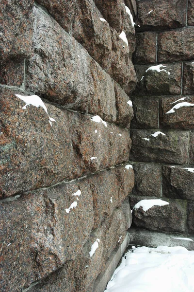 Hintergrund Riesige Steine Granitwand Braun — Stockfoto