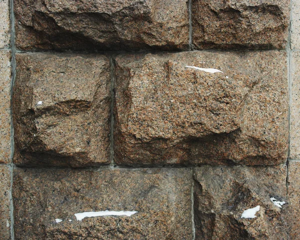 Achtergrond Enorme Stenen Granieten Muur Bruin — Stockfoto