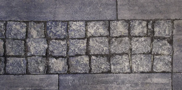 Latar Belakang Tekstur Blue Paving Tile Jalan Abu Abu — Stok Foto
