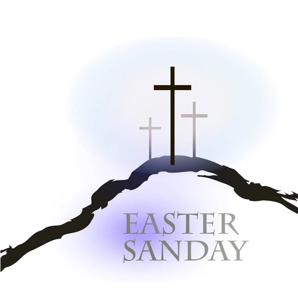 Křesťanské Náboženské Design Pro Velikonoční Slavnost Text Který Byl Vzkříšen — Stockový vektor