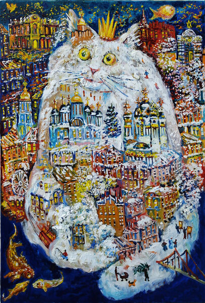 Фотография кота как зимнего города. Искусство
.