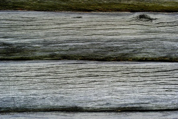 Textuur Achtergrond Oude Houten Planken Halfronde Stammen Hut — Stockfoto