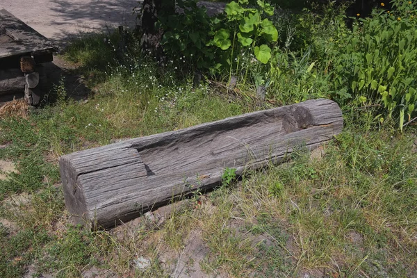 Alter Tierischer Kasten Baumgrau Jahrhundert Dorf Pirogowo — Stockfoto