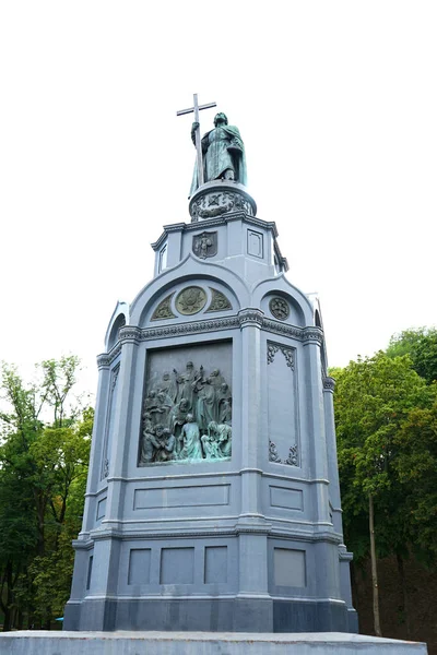 Kiev Ucrania Monumento Príncipe Vladimir Que Tradujo Cristianismo Rus Kiev — Foto de Stock
