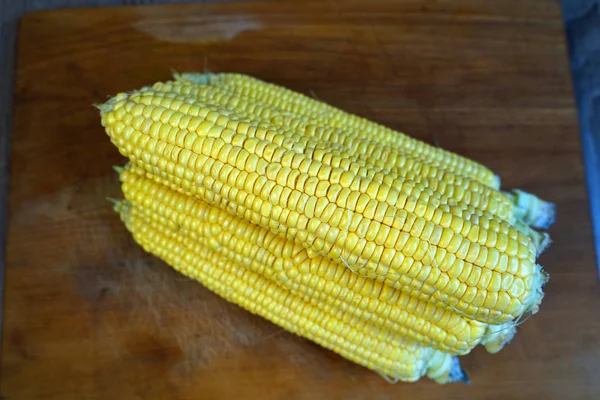 Autumn Sale Corn Table Corn Leaves Inscription — Stock Photo, Image