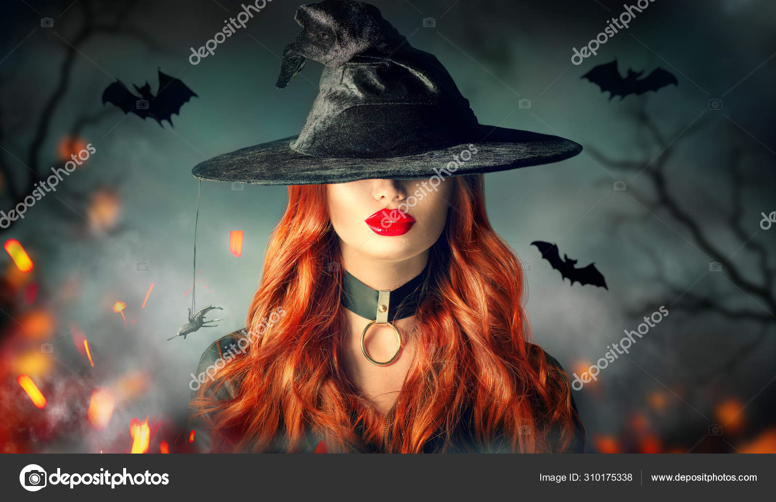 Bruxa bonita de halloween