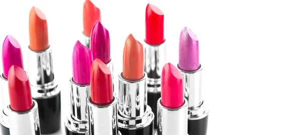 Lápiz labial. Maquillaje profesional y belleza. Paleta de tintes de lápiz labial Imágenes De Stock Sin Royalties Gratis