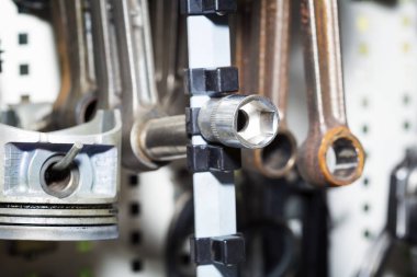 Enstrüman başlarına Organizatör. Makro çekim