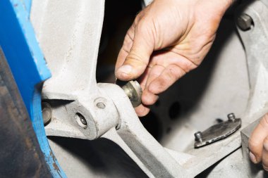 Tekne direksiyon bölümü hizmetinde yarışı. Makro çekim