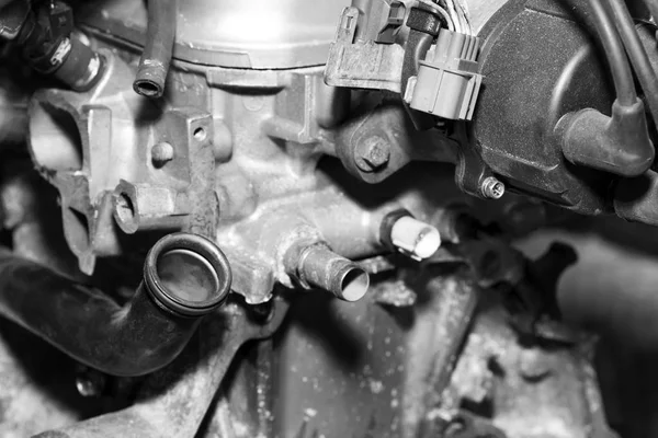 Car Engine Intake Side Receiver Closeup Service — Stock Photo, Image