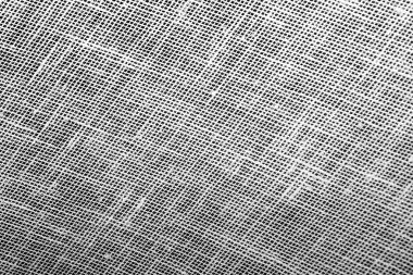 Gri kumaş çuval bezi doku veya arka plan. Makro çekim