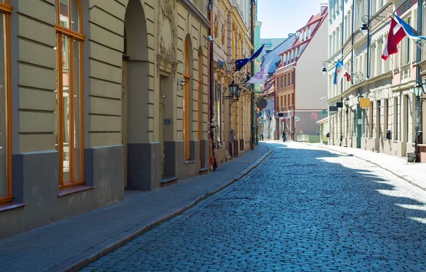 Strada Senza Gente 2020 Europa Lettonia Riga — Foto Stock