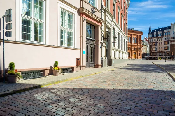 Straat Zonder Mensen 2020 Europa Letland Riga — Stockfoto