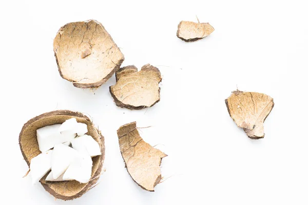 Přírodní Bylinné Péče Pleť Výrobky Pohled Shora Ingredience Kokosový Esence — Stock fotografie