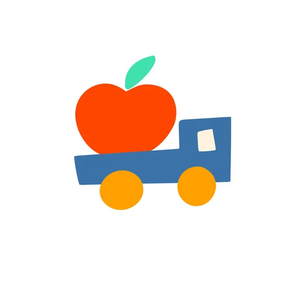 Lieferung Transport Sign Healthy Food Concept Icon Einfaches Element Isoliert — Stockvektor