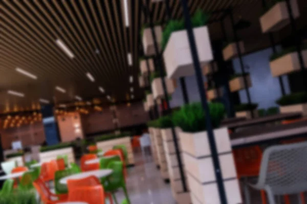 Interior Moderno Praça Alimentação Café Aeroporto Restaurante Familiar Fast Food — Fotografia de Stock
