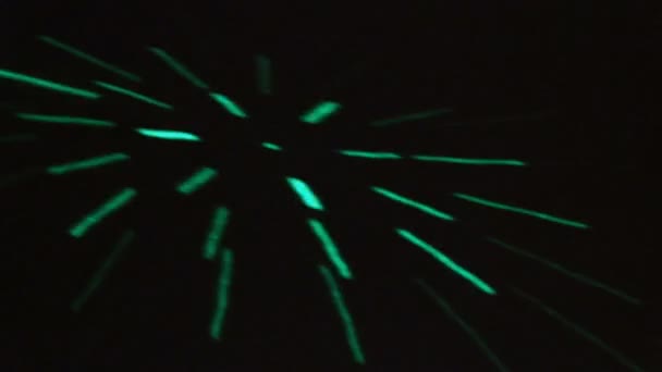 Danse Abstraite Des Lignes Lumière Laser Vert Rouge Clignote Sur — Video