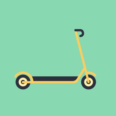 Elektrikli scooter düz resimleme