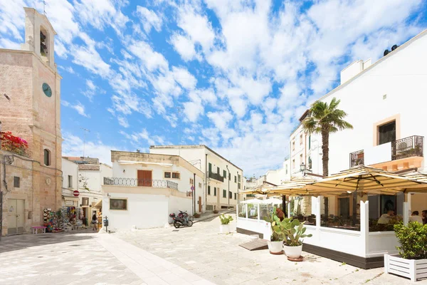 Otranto Apulia Italy May 2017 Traditional Restaurant Historical Marketplace Otranto — Stock Photo, Image