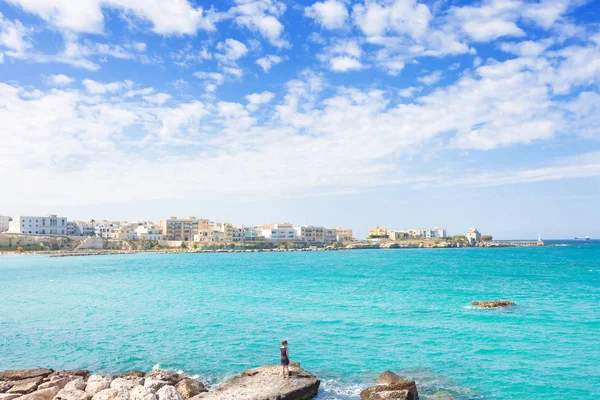 Otranto Puglia Olaszország Élvezi Nyári Skyline Otranto Olaszország — Stock Fotó