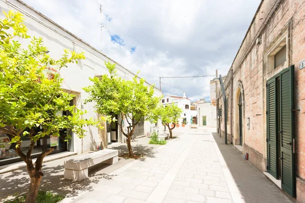 Specchia, Apulia, Italy - Walking through an old alleyway in Specchia — Stock Image Specchia Apulia Italy Walking Old Alleyway Specchia Stock Image
