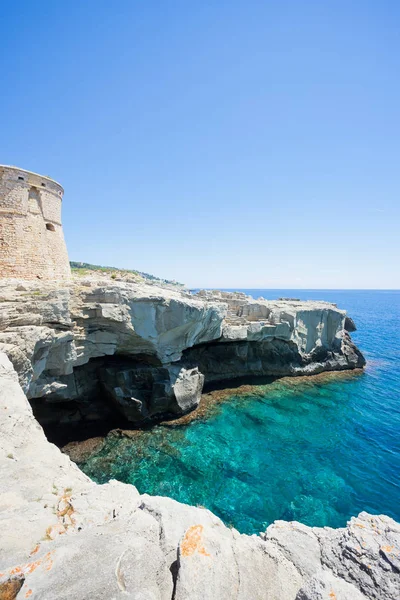 Torre Die Miggiano Apulia Italy High Cliffs Defense Tower Miggiano — Stock Photo, Image