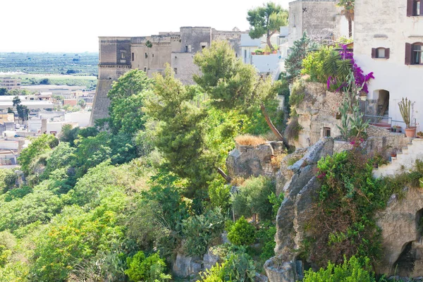 Massafra Apulia Talya Orta Yaşlı Massafra Tepeden Giden Merdivenler — Stok fotoğraf