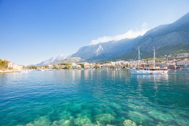 Makarska, Dalmaçya, Hırvatistan - turkuaz su harika b