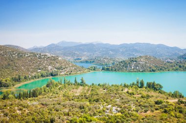 Bacina Lakes, Dalmatia, Hırvatistan-genel bakış güzel 