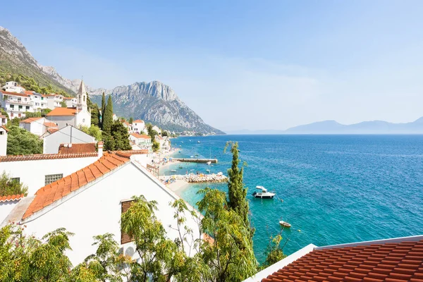 Brist, Dalmacia, Croacia - Mirador de la hermosa bahía de Bri — Foto de Stock