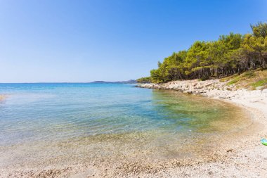 Pine beach, Pakostane, Hırvatistan - P turkuaz koy ziyaret